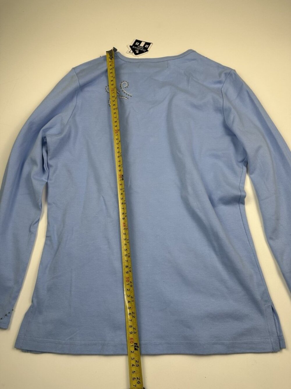 Storybook Knits Women’s Angels Sweatshirt Crew Neck Top Long Sleeves Blue XS NWT - Picture 8 of 8